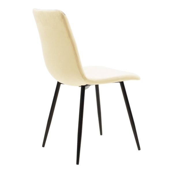 200 001296 2 Dining table Natali-Noor pakoworld set of 3 pcs MDF black-beige fabric 80x80x76cm