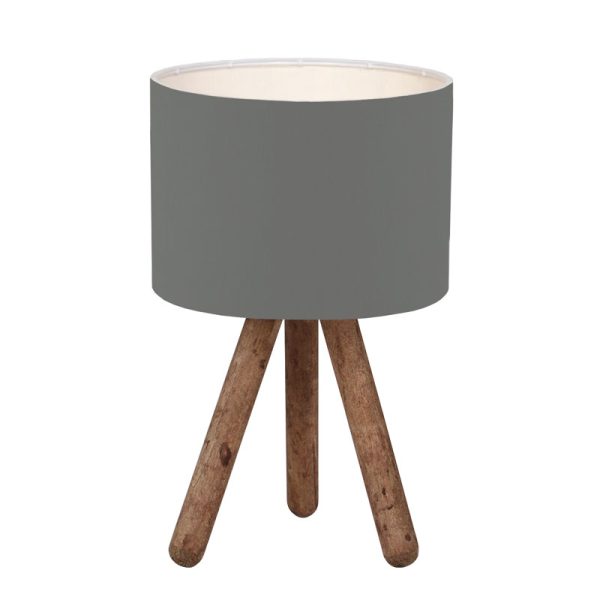202 000105 Table lamp PWL-1151 pakoworld E27 athracite-walnut D19x32cmLighting > Table