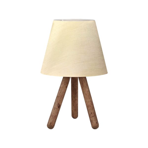 202 000181 Table lamp PWL-1071 pakoworld Ε27 beige-walnut D22x32cmLighting > Table