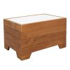 211 000012 Director's armchair frame Retto pakoworld solid beech walnut - PVC blueOutdoor furniture > Garden armchairs