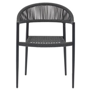 216 000014 3 Armchair Freiburg pakoworld aluminum dark grey-PP greyOutdoor furniture > Garden armchairs