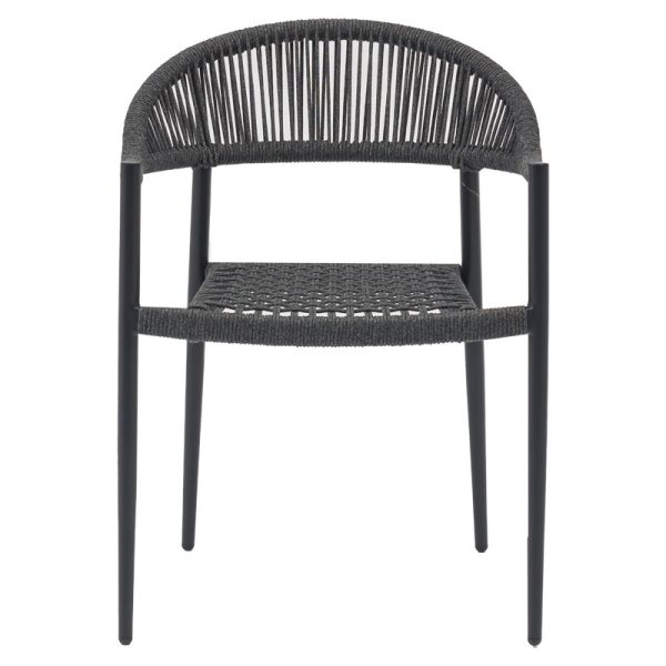 216 000014 3 Armchair Freiburg pakoworld aluminum dark grey-PP greyOutdoor furniture > Garden armchairs