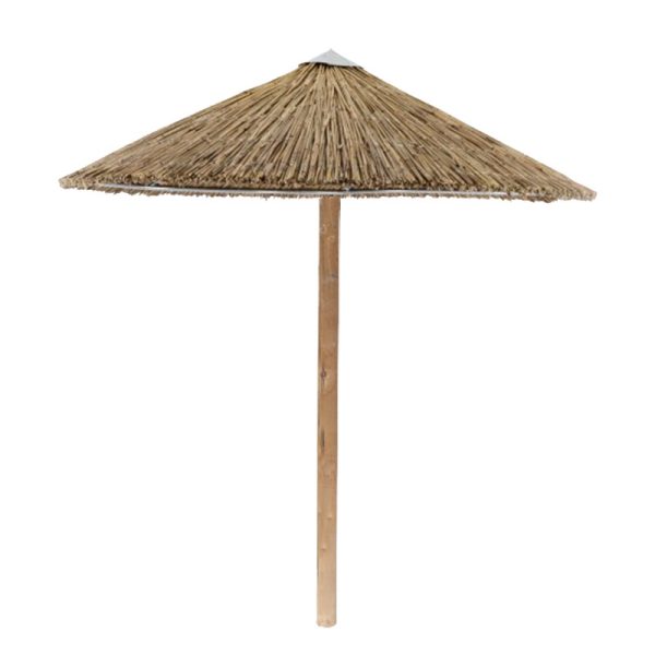 229 000005 Solaris umbrella round metal fir wood natural D210χ270εκBOHO CHIC > Outdoor/Beach items