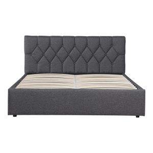 234 000020 3 Kamaho pakoworld double bed, fabric, anthracite, with storage space, 160x200cmIndoor furniture > Beds