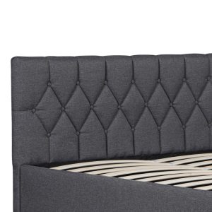 234 000020 4 Kamaho pakoworld double bed, fabric, anthracite, with storage space, 160x200cmIndoor furniture > Beds
