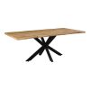 235 000038 Double decker Faryn pakoworld walnut color wood-black metal 90x190cmIndoor furniture > Beds