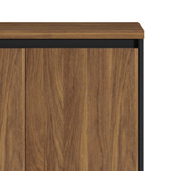 246 000007 2 Professional low cabinet Oscar pakoworld in walnut-anthracite color 80x40x80cmOffice furniture > Office cupboards
