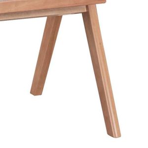 247 000004 3 Armchair Winslow pakoworld wood rubberwood light walnut-pvc natural rattan-fabric grayIndoor furniture > Armchairs