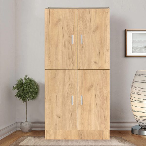 249 000033 2 Shoe cabinet Felicity pakoworld natural mo 60x32x127cmIndoor furniture > Shoe storage cabinet & cupboards