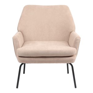 255 000043 2 Armchair Kieran pakoworld fabric brown black leg 67x89x86cmIndoor furniture > Living room armchairs