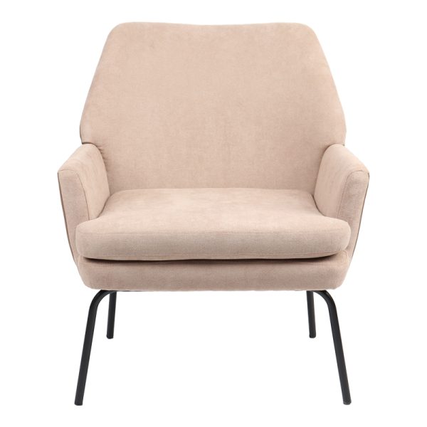 255 000043 2 Armchair Kieran pakoworld fabric brown black leg 67x89x86cmIndoor furniture > Living room armchairs