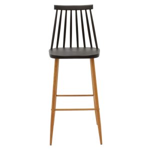 262 000018 3 Bar stool Aurora pakoworld PP black-natural 42x49x109εκIndoor furniture > Bar stools
