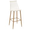 262 000020 Dining table Julita pakoworld MDF top white-natural legs D80x73cmIndoor furniture > Dining Tables