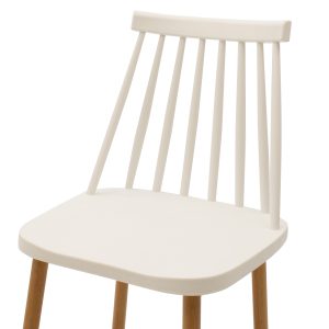 262 000020 4 Bar stool Aurora pakoworld pp white-natural leg 42x47x109cmIndoor furniture > Bar stools