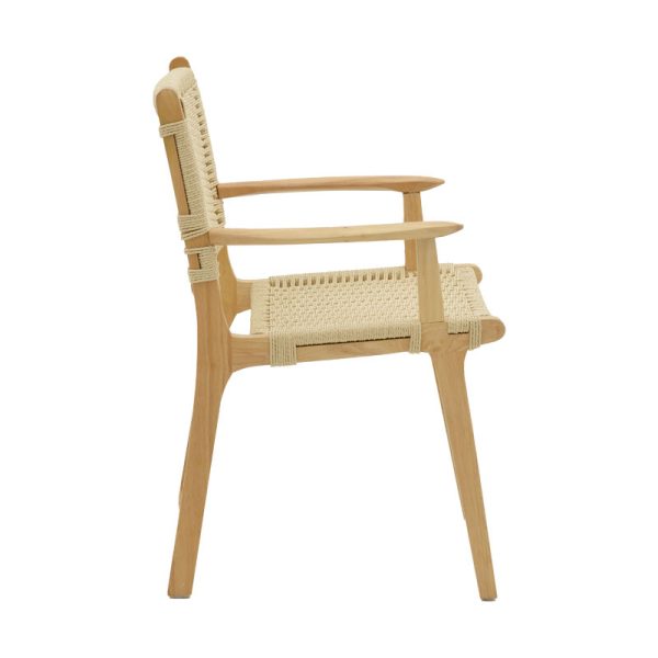 263 000006 2 Armchair Olivier pakoworld natural beech wood natural rope 62x60x85cmBOHO CHIC > Chairs and Armchairs