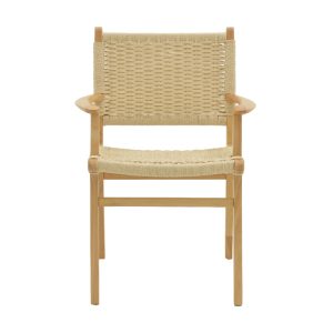 263 000006 3 Armchair Olivier pakoworld natural beech wood natural rope 62x60x85cmBOHO CHIC > Chairs and Armchairs