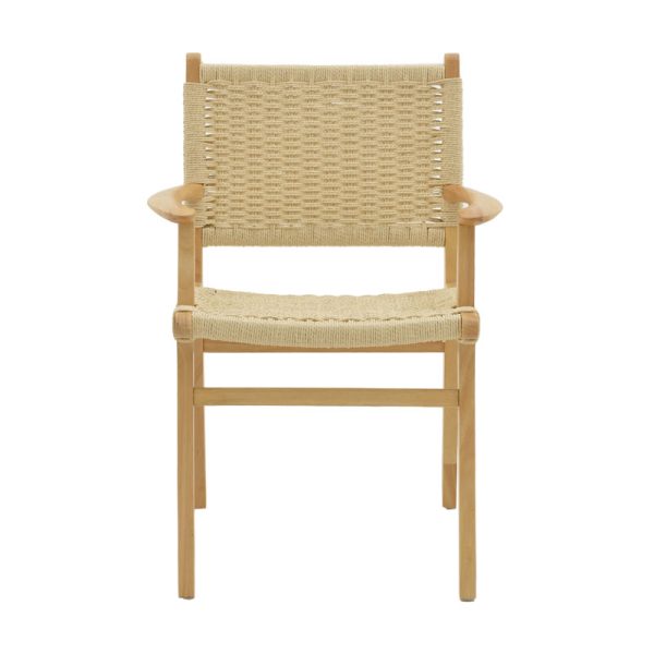 263 000006 3 Armchair Olivier pakoworld natural beech wood natural rope 62x60x85cmBOHO CHIC > Chairs and Armchairs