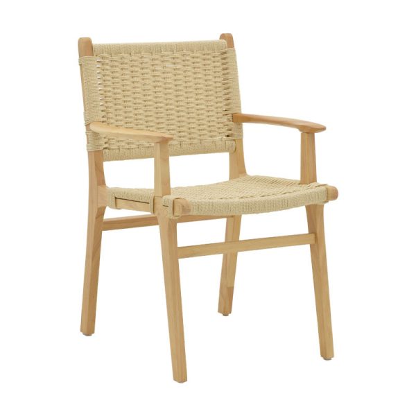 263 000006 Armchair Olivier pakoworld natural beech wood natural rope 62x60x85cmBOHO CHIC > Chairs and Armchairs