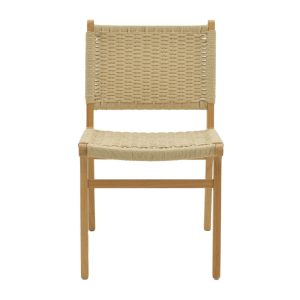 263 000007 3 Chair Julien pakoworld natural rubberwood-natural rope 61x54x85cmBOHO CHIC > Chairs and Armchairs