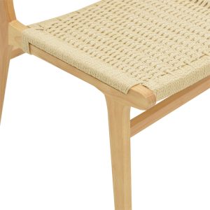 263 000007 4 Chair Julien pakoworld natural rubberwood-natural rope 61x54x85cmBOHO CHIC > Chairs and Armchairs