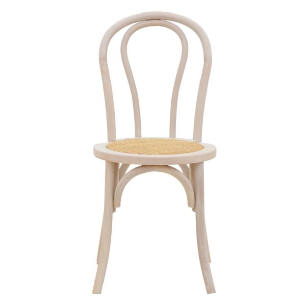 263 000018 3 Vienna stackable Chair Azhel pakoworld white wash beech wood-rattan natural seat 41x50x89cmBOHO CHIC > Chairs and Armchairs