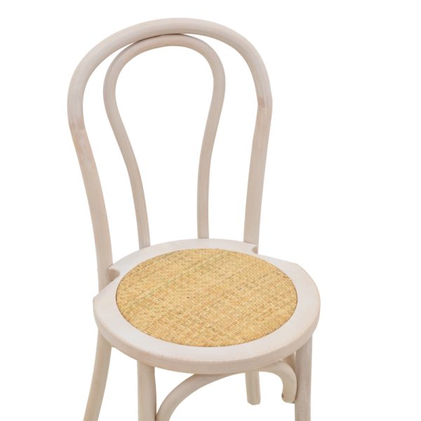263 000018 4 Vienna stackable Chair Azhel pakoworld white wash beech wood-rattan natural seat 41x50x89cmBOHO CHIC > Chairs and Armchairs