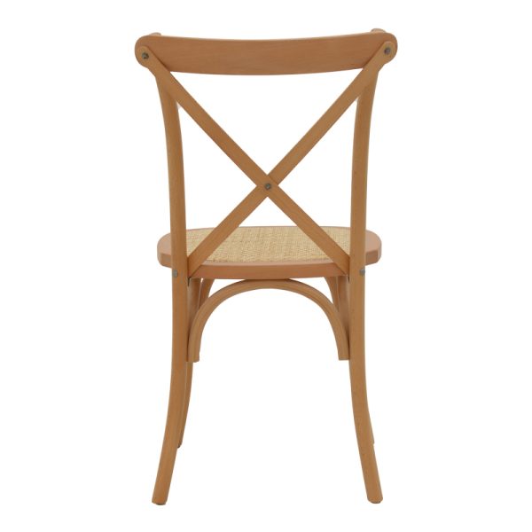 263 000020 4 Chair Dylon pakoworld stackable walnut beech wood-natural rattan seat 48x52x89cmBOHO CHIC > Chairs and Armchairs