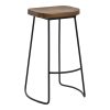 263 000035 Ramont Inart natural solid suar wood stool 30x30x45cmBOHO CHIC > Stools
