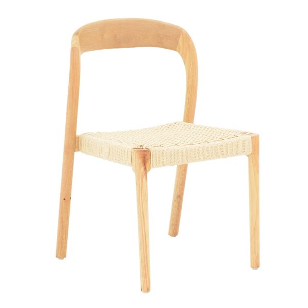 263 000046 Tavrine chair pakoworld rope-rubberwood in natural color 47x59x78cmBOHO CHIC > Chairs and Armchairs