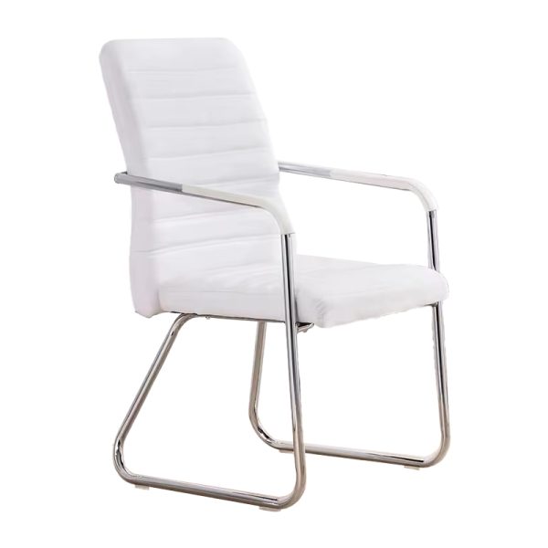 274 000014 Guest chair Sefine pakoworld white pu-chrome leg 53x45x97cmOffice furniture > Visitor office chairs