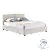 279 000004 Double bed Zilin pakoworld charcoal fabric With storage space 160x200cmIndoor furniture > Beds