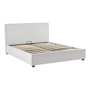 279 000012 2 Double bed Bedkapakoworld grey fabric with storage space 160x200cmIndoor furniture > Beds