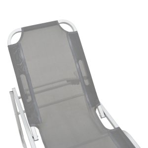 283 000002 3 Dessie deckchair pakoworld aluminum stackable textilene anthracite 56x188x30cmOutdoor furniture > Sunbeds