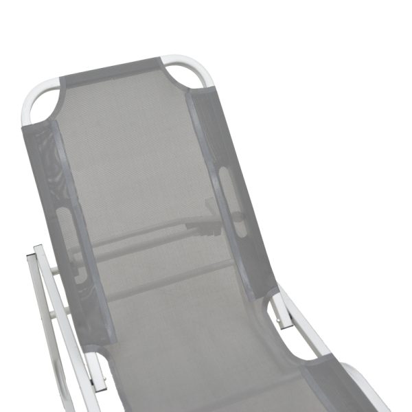 283 000002 3 Dessie deckchair pakoworld aluminum stackable textilene anthracite 56x188x30cmOutdoor furniture > Sunbeds