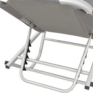 283 000002 4 Dessie deckchair pakoworld aluminum stackable textilene anthracite 56x188x30cmOutdoor furniture > Sunbeds