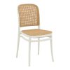 292 000005 Armchair Pomedon pakoworld stackable white metal 56x64x87cmOutdoor furniture > Garden armchairs