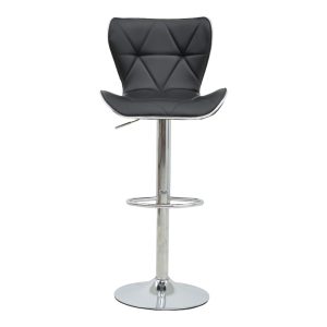 292 000023 4 Bar stool Jorine pakoworld height adjustable black pu-chrome base 53x44x114cmIndoor furniture > Bar stools