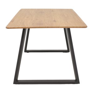 292 000068 2 Winor pakoworld table natural mdf-leg black metal 140x80x75cmIndoor furniture > Dining Tables