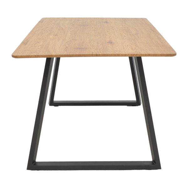 292 000068 2 Winor pakoworld table natural mdf-leg black metal 140x80x75cmIndoor furniture > Dining Tables