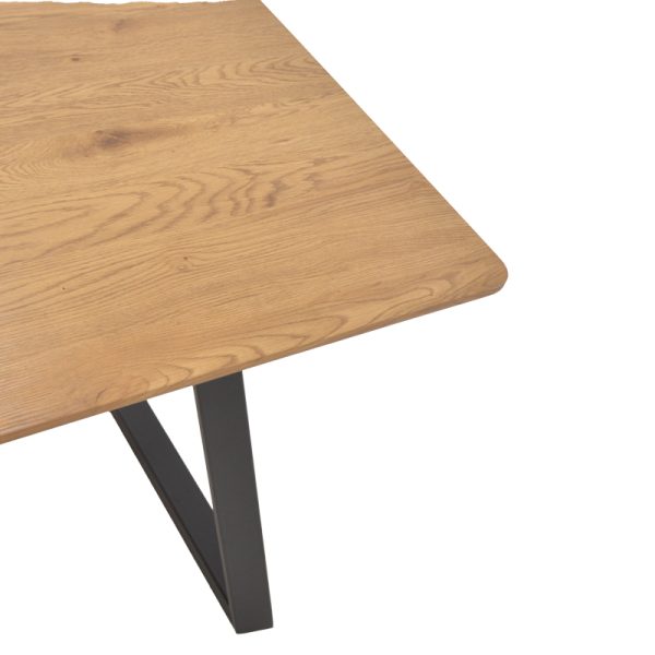 292 000068 4 Winor pakoworld table natural mdf-leg black metal 140x80x75cmIndoor furniture > Dining Tables