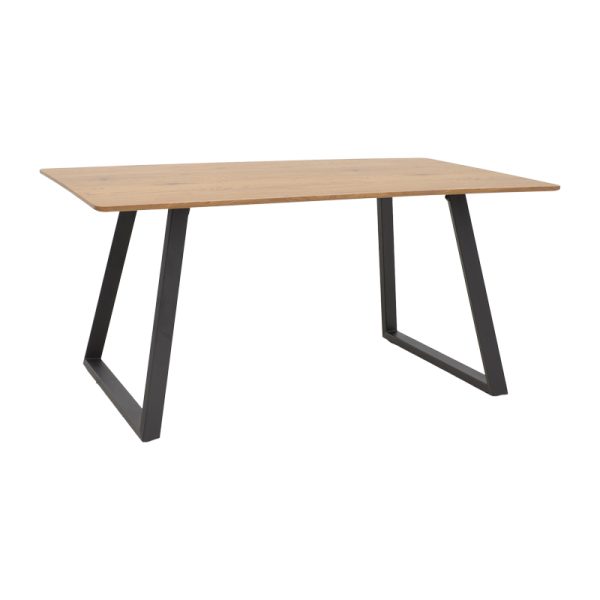 292 000068 Winor pakoworld table natural mdf-leg black metal 140x80x75cmIndoor furniture > Dining Tables