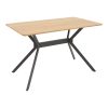 292 000075 Bar stool medium height Bella pakoworld brown fabric-black metal leg 41x47x93cmIndoor furniture > Bar stools