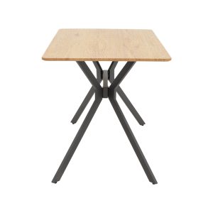292 000075 2 Nerelis pakoworld natural mdf table and black metal leg 120x70x75cmIndoor furniture > Dining Tables