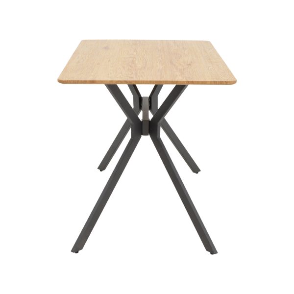 292 000075 2 Nerelis pakoworld natural mdf table and black metal leg 120x70x75cmIndoor furniture > Dining Tables