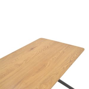 292 000075 3 Nerelis pakoworld natural mdf table and black metal leg 120x70x75cmIndoor furniture > Dining Tables