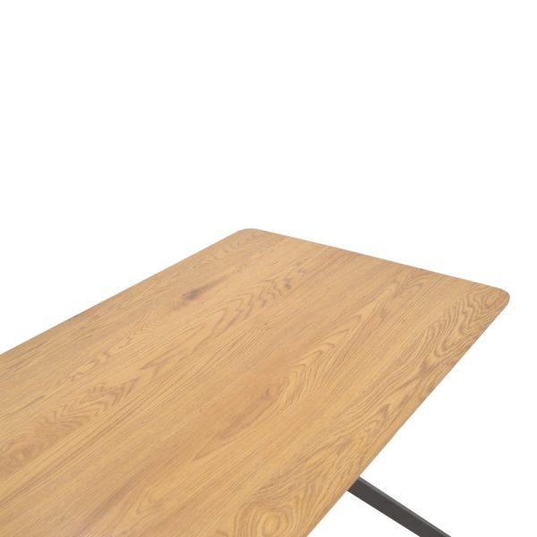 292 000075 3 Nerelis pakoworld natural mdf table and black metal leg 120x70x75cmIndoor furniture > Dining Tables