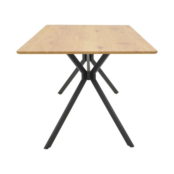 292 000099 2 Nerelis pakoworld natural mdf table and black metal leg 160x90x75cmIndoor furniture > Dining Tables