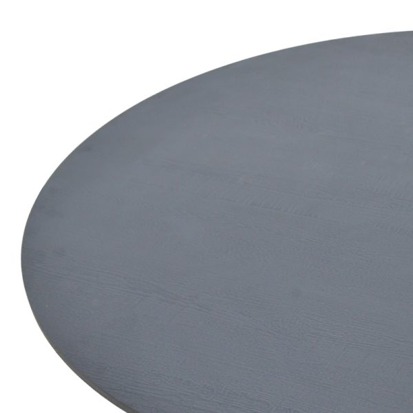292 000100 2 Table Xuson pakoworld dark grey color top-black metal legs D120x75cmIndoor furniture > Dining Tables