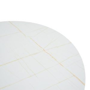 292 000101 2 Table Xuson pakoworld white marble color top-black metal legs D120x75cmIndoor furniture > Dining Tables