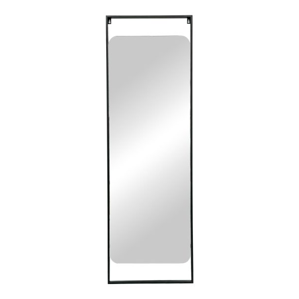298 000028 Mirror Piza Inart black iron glass 45x2x140cmIndoor furniture > Home organization > Bathroom > Mirrors